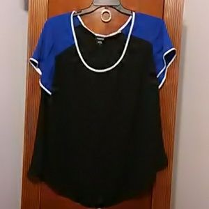 Sassy & Gorgeous blue & Black Top